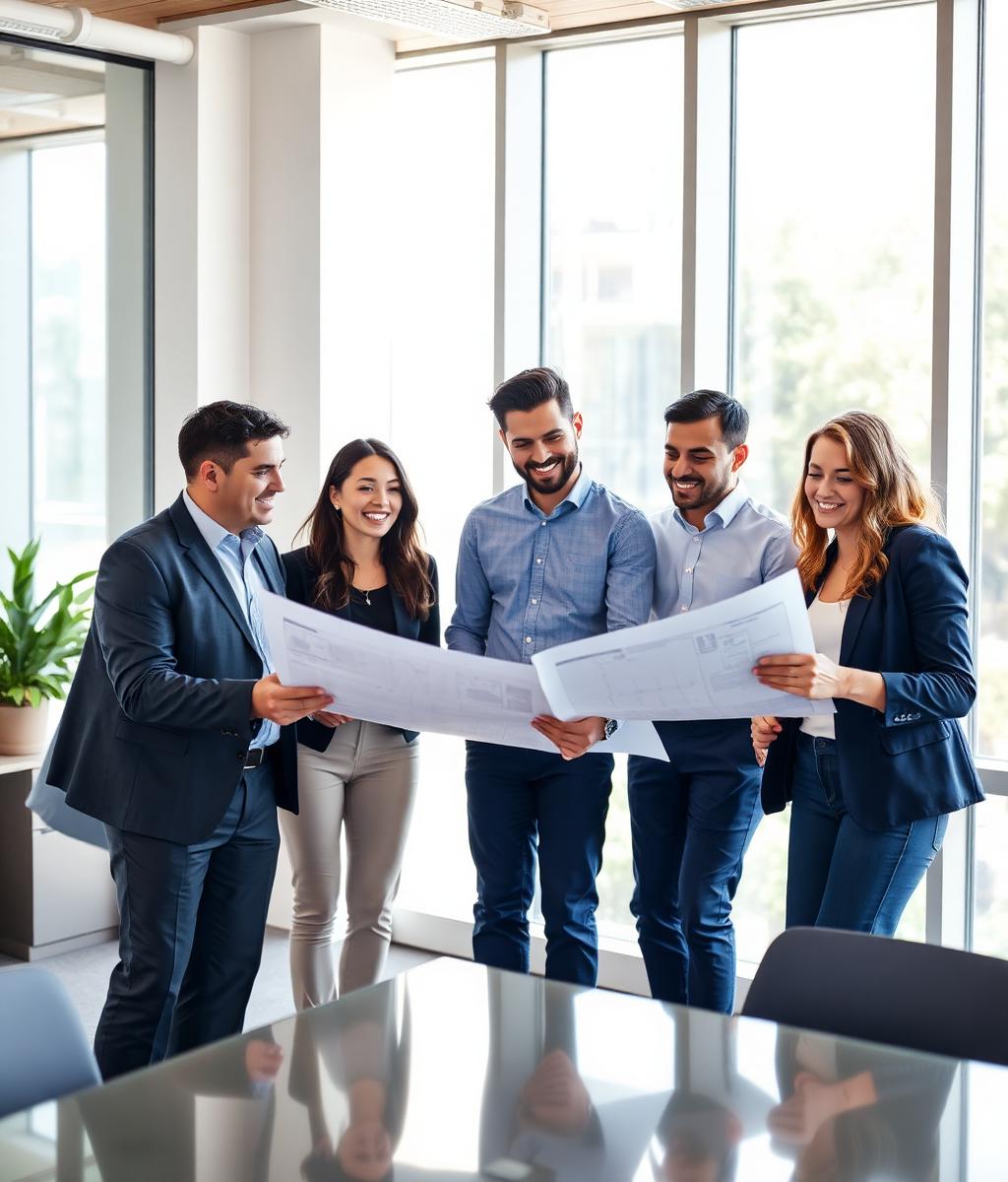 Equipo de AV Energía trabajando en la oficina
